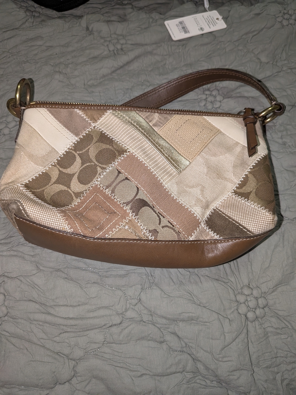 Coach Patchwork Leather Bag - Brown/Beige